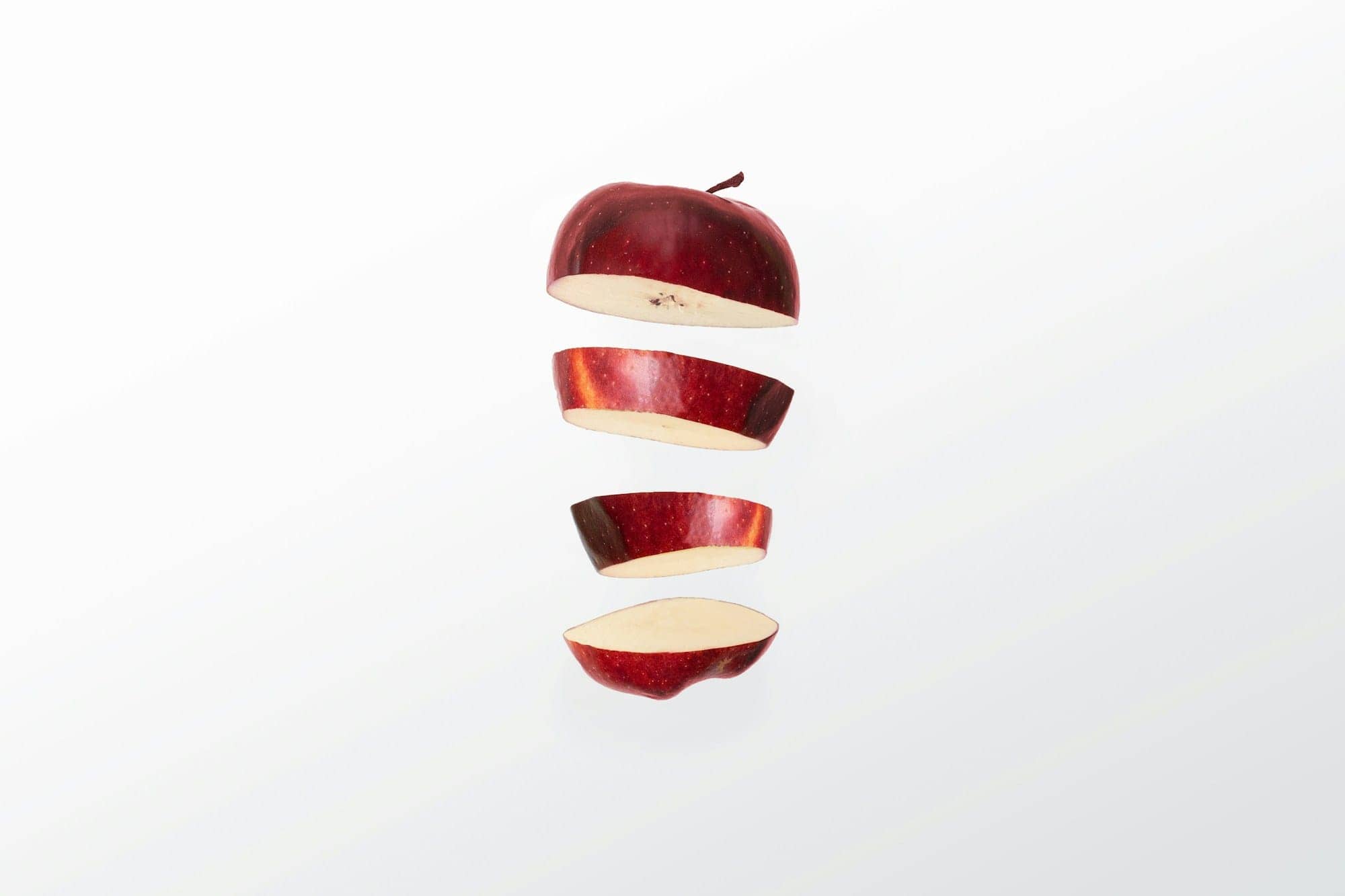 Pomme coupée en fines tranches